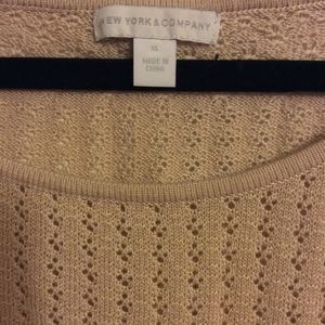 New York and company crochet tan top
